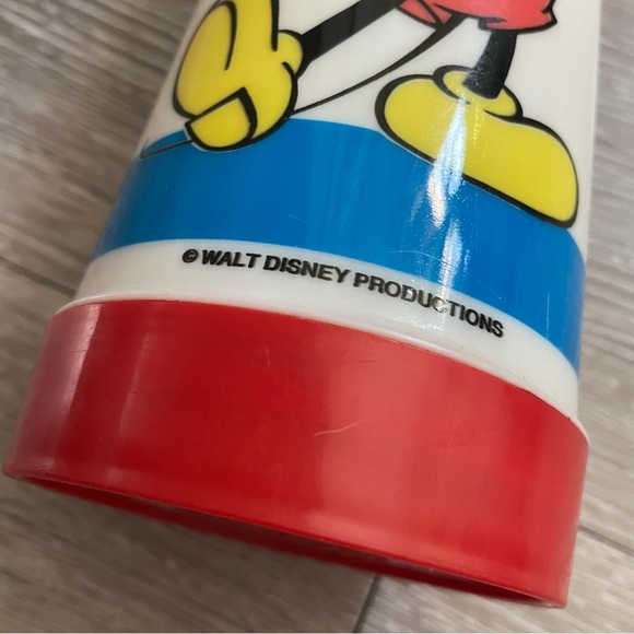 Vintage Disney Mickey Mouse Thermos By Aladdin Hot Drink Food Holder - Picture 5 of 8